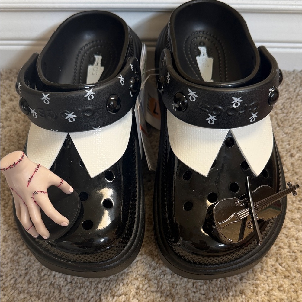 Wednesday crocs NWT Addams family 7